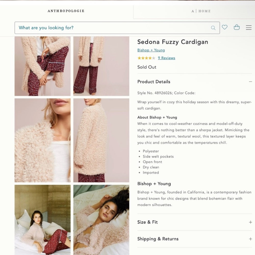 Anthropologie bishop + young Sedona Fuzzy Cardigan - Picture 11 of 11